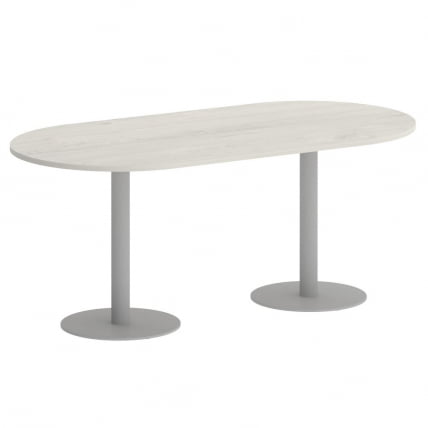 Стол овальный ХОМЕ ОФФИCЕ ВР.СП-5-180.1 Дуб Наварра/Серый металл / HOME OFFICE VR.SP-5-180.1_0