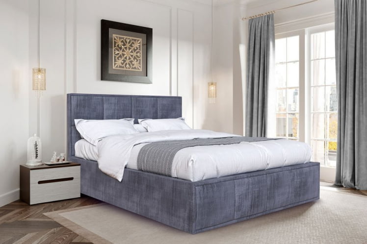 Кровать с ортопедическим основанием Октавия 1400 Джаз серый_1