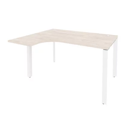 Стол эргономичный левый на П-образном м/к ОНИКС О.МП-СА-3Л Денвер Светлый/Белый / ONIX O.MP-SA-3L_0