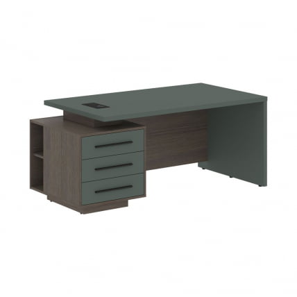 Стол руководителя левый ВЕЛИОН ВCТ 1890 Л Нефрит Дуб Сильвер / VELION VCT L_0