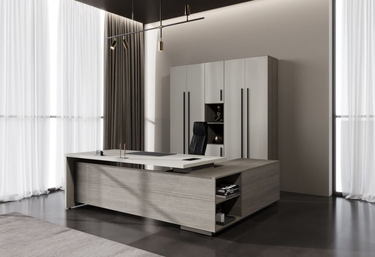 Кабинет руководителя ВЕЛИОН №1 Аметист Дуб Сильвер / VELION_0