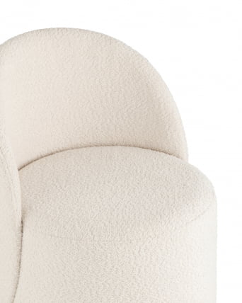 Пуф Лореен вращающийся букле Белый / Loreen_3