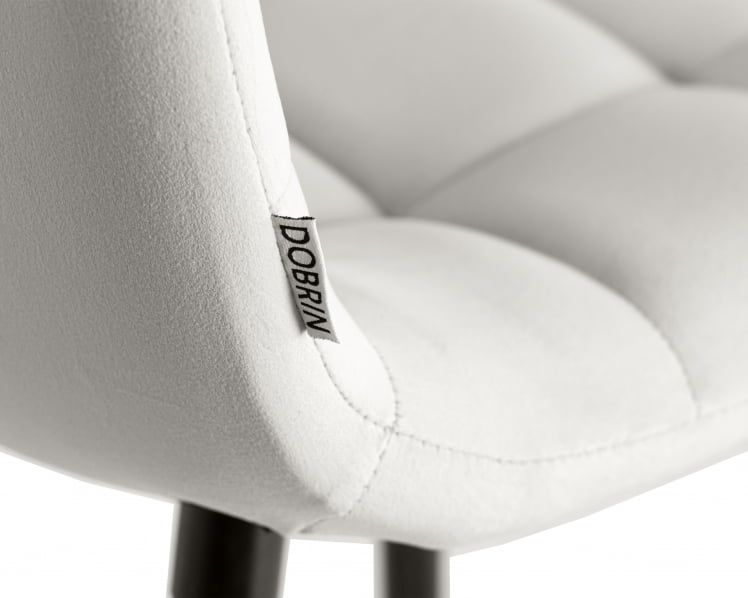 Стул полубарный ДОБРИН ОЛИВИА (черные матовые ножки, светло-серый велюр (108-52)) / DOBRIN OLIVIA_7