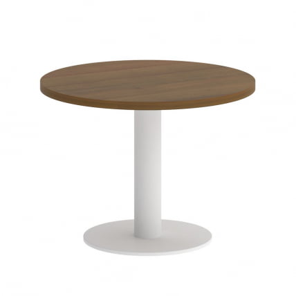 Стол журнальный круглый ХОМЕ ОФФИCЕ ВР.СП-5-60.1Г Орех Гварнери/Белый металл / HOME OFFICE VR.SP-5-60.1G_0