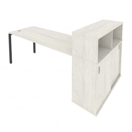 Рабочая станция с опорным шкафом-купе Метал Сйстем Б.РС-СШК-3.5 Наварра/Антрацит / Metal System_0