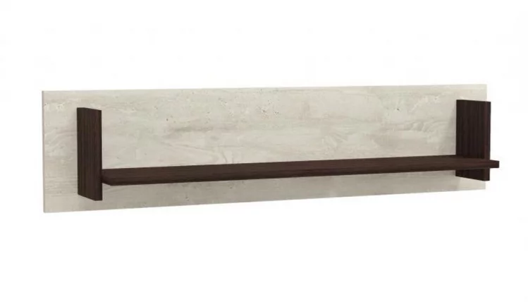 Полка навесная Лючия 33.16 Бетон пайн белый Венге_0