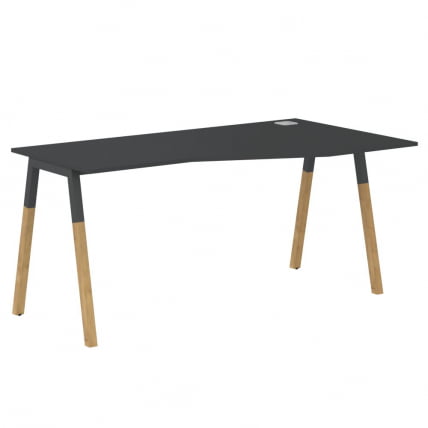 Стол эргономичный правый Форта ФCТ 1567 Р Черный графит Дуб Гамильтон / Forta FCT R_0