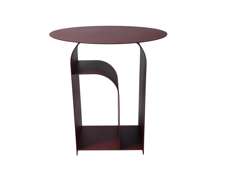 Журнальный столик Арвел металл бордовый / Arwel_1