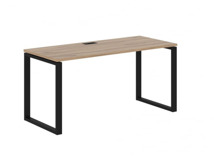 Стол письменный ЕДИС ЕКСТ 1567 Дуб Денвер светлый Черный / EDIS EQST_0