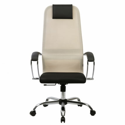 Кресло руководителя БРАБИКС ПРЕМИУМ Ултимате ЕКС-800 хром Черное/бежевое / BRABIX PREMIUM Ultimate EX-800_3