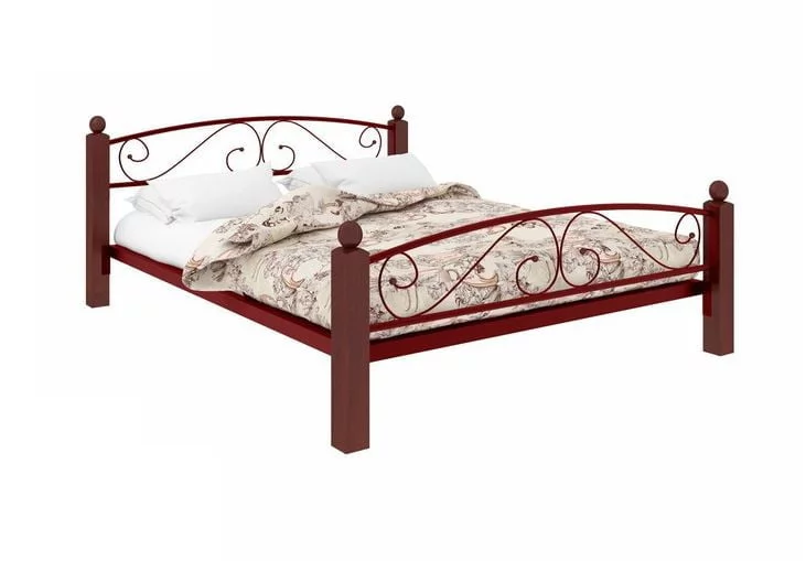 Кровать Вероника Лукс Плус 1200х2000 Красная / Lux Plus_0