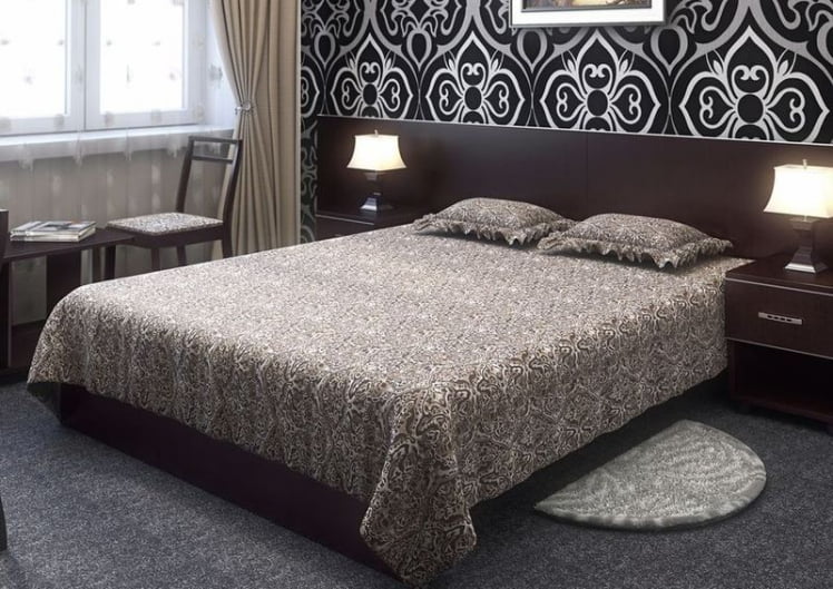 Кровать с ортопедическим основанием и изголовьем ЛИГХТ С-КИ-160 Венге Цаво / LIGHT_1