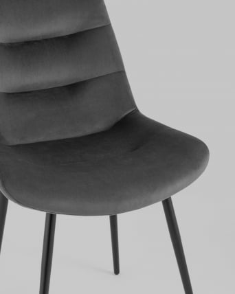 Стул Остин велюр Темно-серый_7