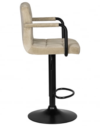 Стул барный ДОБРИН КРУГЕР АРМ БЛАCК (бежевый вельвет (ЛАР-Е2041-04)) / DOBRIN KRUGER ARM BLACK (LAR-E2041-04))_2