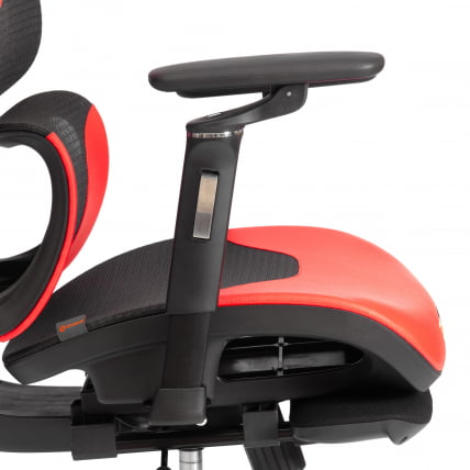 Кресло КингКобра иск. кожа / сетка, черный / красный / KingCobra_16