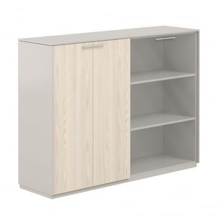 Шкаф средний двойной Атлас НЗ-0305+НЗ-0325.ГС.ЙН.ГЛ Серый камень Ясень Наварра / Atlas NZ-0305+NZ-0325.GS.YN.GL_0