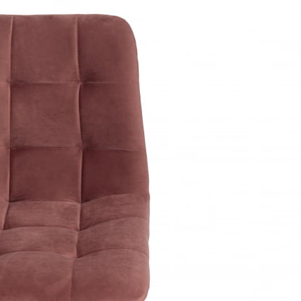 Стул CХИЛЛЙ (мод. 7095) / 1 шт. в упаковке ткань/металл, 45кс53х88 см, высота до сиденья 50 см, коралловый баркхат 15 /черный / CHILLY (mod. 45x53х88 barkhat_5