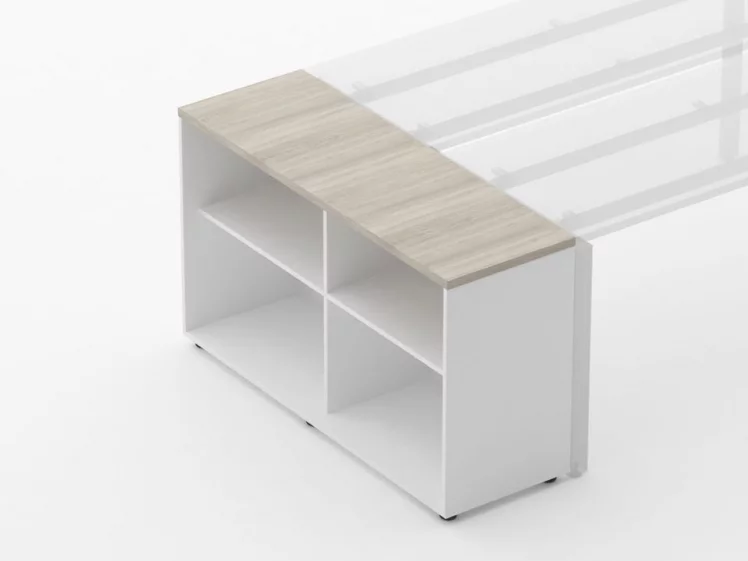 Тумба открытая Дека 9.01.125 Дуб Сантана светлый/Белый / Deka_1