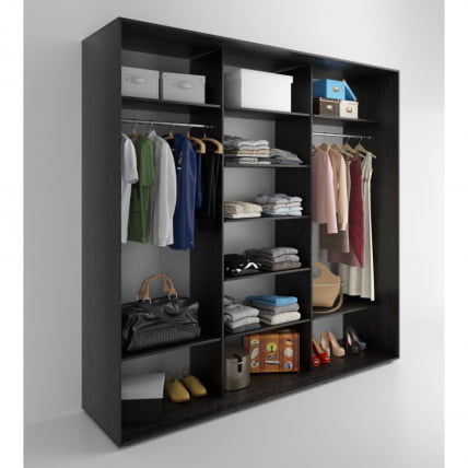 Шкаф-купе 3-х дверный Акцент-Дуэт Д 2100х600 Венге_1