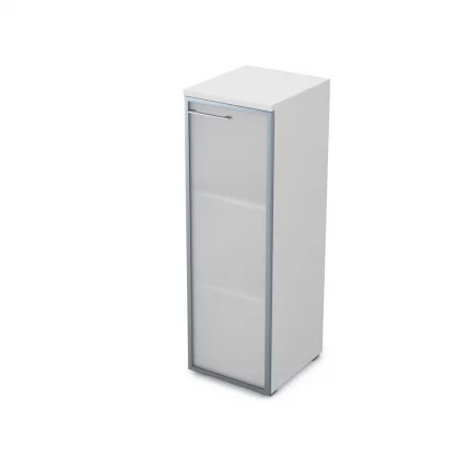 Пенал средний со стеклом левый ГЛОСС ЛИНЕ 9НЛ.017.6 Белый Премиум / GLOSS LINE_0