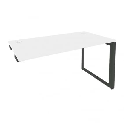 Стол-приставка на О-образном м/к к опорным элементам ОНИКС О.МО-СПР-3.7 Белый Бриллиант/Антрацит / ONIX O.MO-SPR-3.7_0