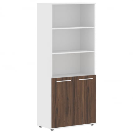 Шкаф с одним комплектом глухих малых дверей ЕДИС ЕХCС 85.5 Дуб Денвер темный Белый Белый / EDIS EHCS_0