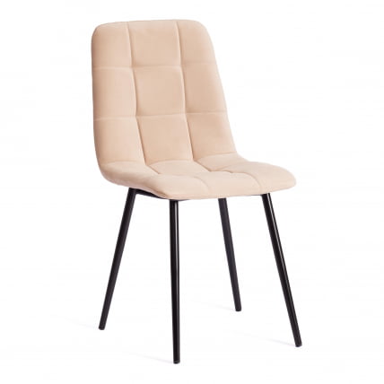 Стул CХИЛЛЙ МАКС Велюр/металл , 45 х 54 х 90 см , бежевый/черный / CHILLY MAX_0