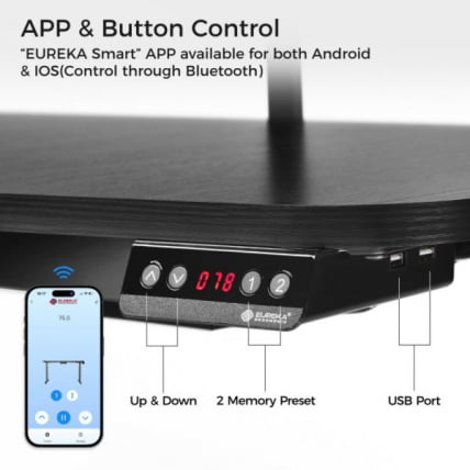 Стол для компьютера (для геймеров) У-образной формы с электрической регулировкой по высоте и трансформируемыми полками Еурека У-71 / U-образной Eureka U-71_9