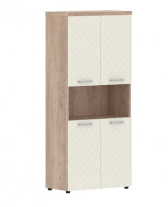 Шкаф с 2-мя комплектами глухих малых дверей и топом Торр ЛУКС ТЛХC 85.4 Дуб Каньон Латте / Torr LUX TLHC_0