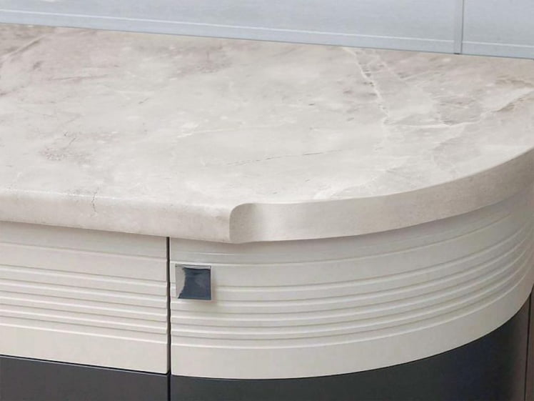 Столешница ПФР 18.150 Итальянский камень (левая радиусная) 1500 мм_1