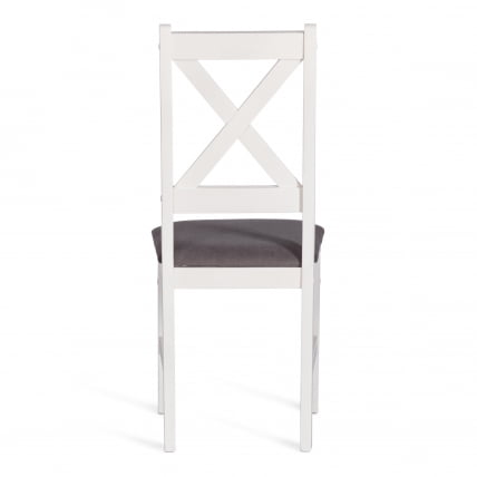 Стул CРОССМАН (комплект) НЕВ, Многослойный березовый шпон, 41х40х100 см, вхите/велюр темно-серый / CROSSMAN NEW, white/велюр_3