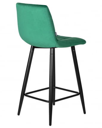 Стул полубарный ДОБРИН ОЛИВИА (черные матовые ножки, зелёный велюр (108-64)) / DOBRIN OLIVIA_3