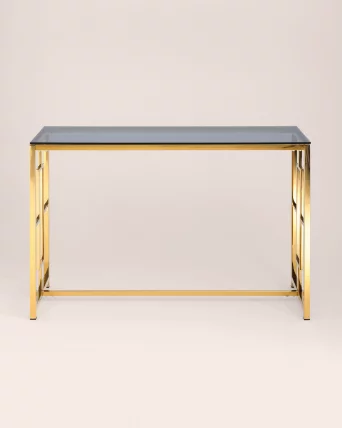 Консоль БРУКЛИН 120кс40 Золото стекло смоке / 120x40 smoke_2