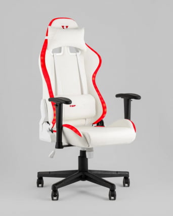 Кресло геймерское с подсветкой ТопЧаирс ГММ-080 белый на черной базе / TopChairs GMM-080_4