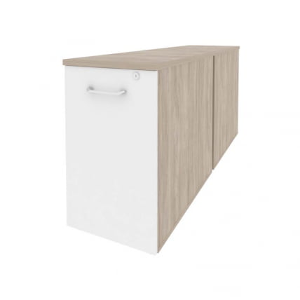 Тумба двойная низкая выдвижная приставная / опорная ОНИКС О.ВТПО-2.8 Дуб Аттик/Белый / ONIX O.VTPO-2.8_0