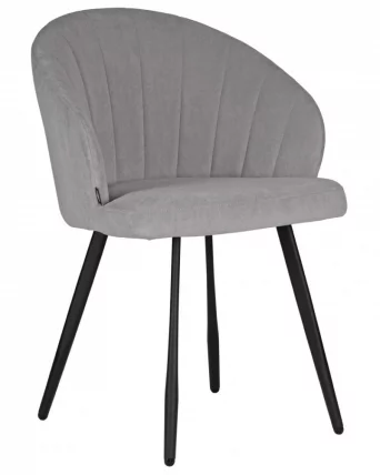 Стул обеденный ДОБРИН НАОМИ (ЭМАЛЬ ЧЕРНЫЙ МУАР велюр Катаниа Смоке) / DOBRIN NAOMI Catania Smoke)_0