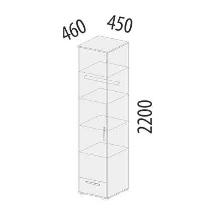 Шкаф-пенал (лев/прав) Аляска 501.22_7