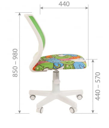 Детское кресло Чаирман ТИН (Кидс) 112 белый пластик котики/ТВ-А 31 / Chairman (Kids) котики/TW-А_3