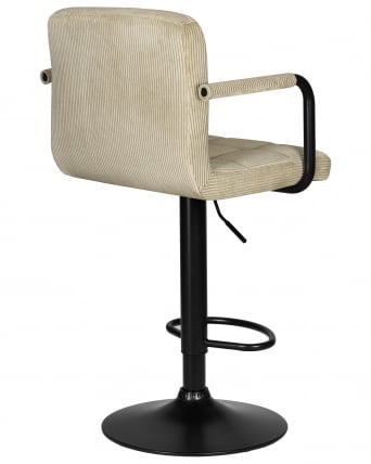Стул барный ДОБРИН КРУГЕР АРМ БЛАCК (бежевый вельвет (ЛАР-Е2041-04)) / DOBRIN KRUGER ARM BLACK (LAR-E2041-04))_3