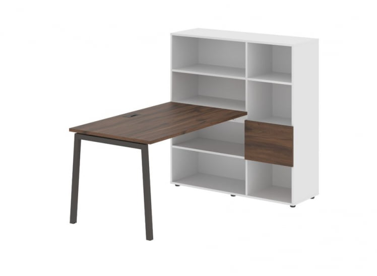 Рабочая станция ЕДИС ЕЛРСТ 1213 Дуб Денвер темный Мокко Белый / EDIS ELRST_0