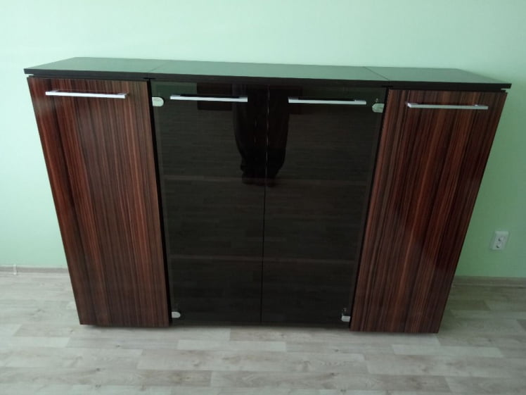 Тумба с фригобаром МТФ 140 Макассар/Венге Магия / MTF_4