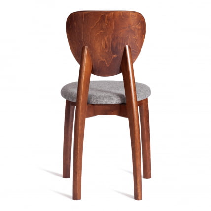 Стул ДИАМАНТЕ мягкое сидение бук, 42кс42кс85см, коричневый, ткань воол димгрей, серый / DIAMANTE 42x42x85см, wool dimgrey,_3