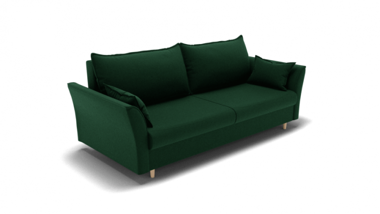 Диван Барселона-1 независимый пружинный блок (ЗР) Цвет фасада: Зеленый; Тип: Прямой; Материал фасада: Металл/Велюр_0