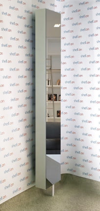 Поворотный зеркальный шкаф Лупо Белый / Lupo_5