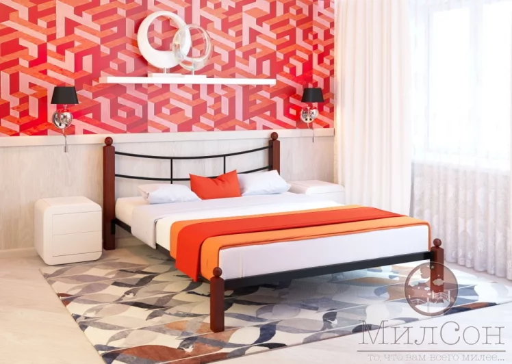 Кровать София Лукс 1800х1900 Черная / Lux_1