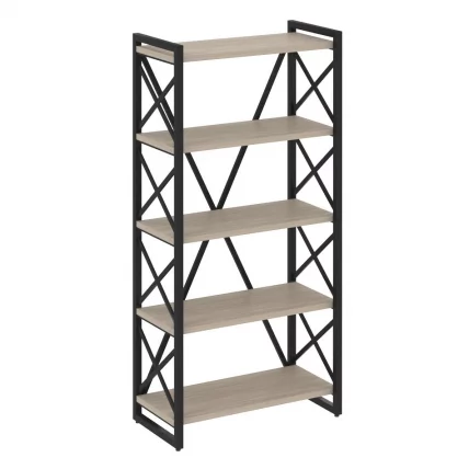 Стеллаж на регулируемых опорах - 5 полок ЛОФТ ВР.Л-МСТ.О-5.8 Металл черный Дуб Аттик / LOFT VR.L-MST.O-5.8_0
