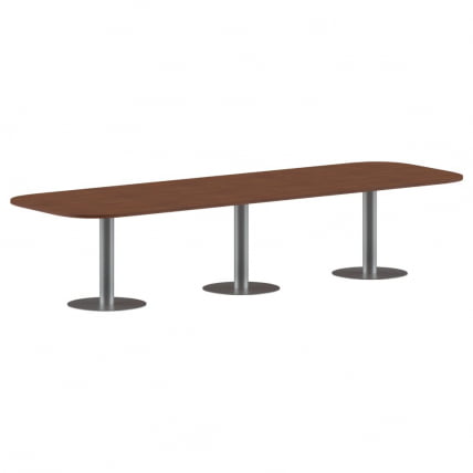 Конференц-стол на 10-12 человек ИМАГО ПРГ-7 Орех Французский-алюминий / IMAGO_0