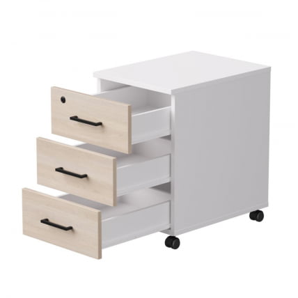 Тумба мобильная Еверпроф ЕВО 254Т001 Дуб Соната Белый / Everprof EVO_1