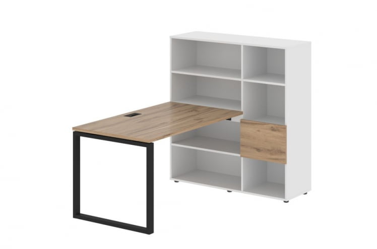 Рабочая станция ЕДИС ЕКРСТ 1213 Дуб Денвер светлый Черный Белый / EDIS EQRST_0