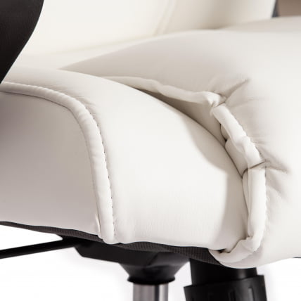 Кресло БЕРГАМО хром (22) кож/зам, белый, 36-01 / BERGAMO_9